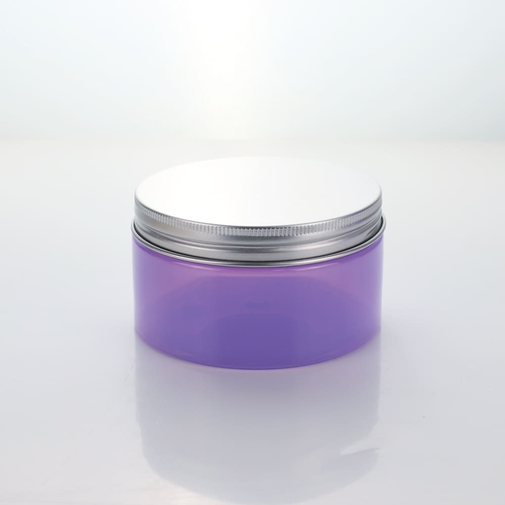 purple plastic jars
