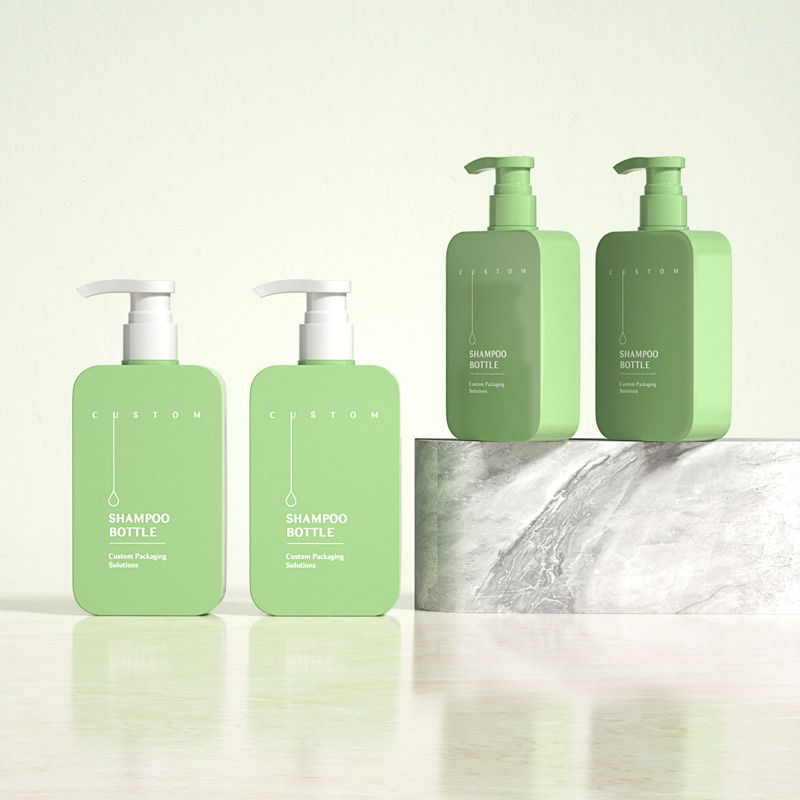 Custom Flat Square 200ml 300ml Flat Square PETG Shampoo Bottle Cosmetic Lotion Plastic Bottle - 图片 5