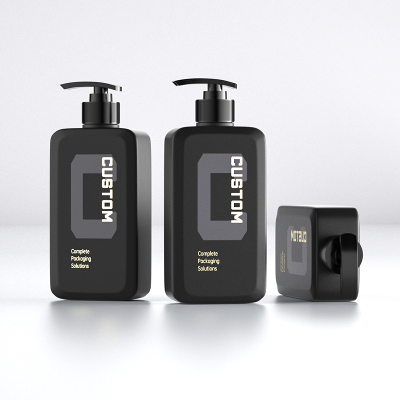 Luxury Green Lotion Pump Bottle – 400ml Customizable PE Square Bottle - 图片 4