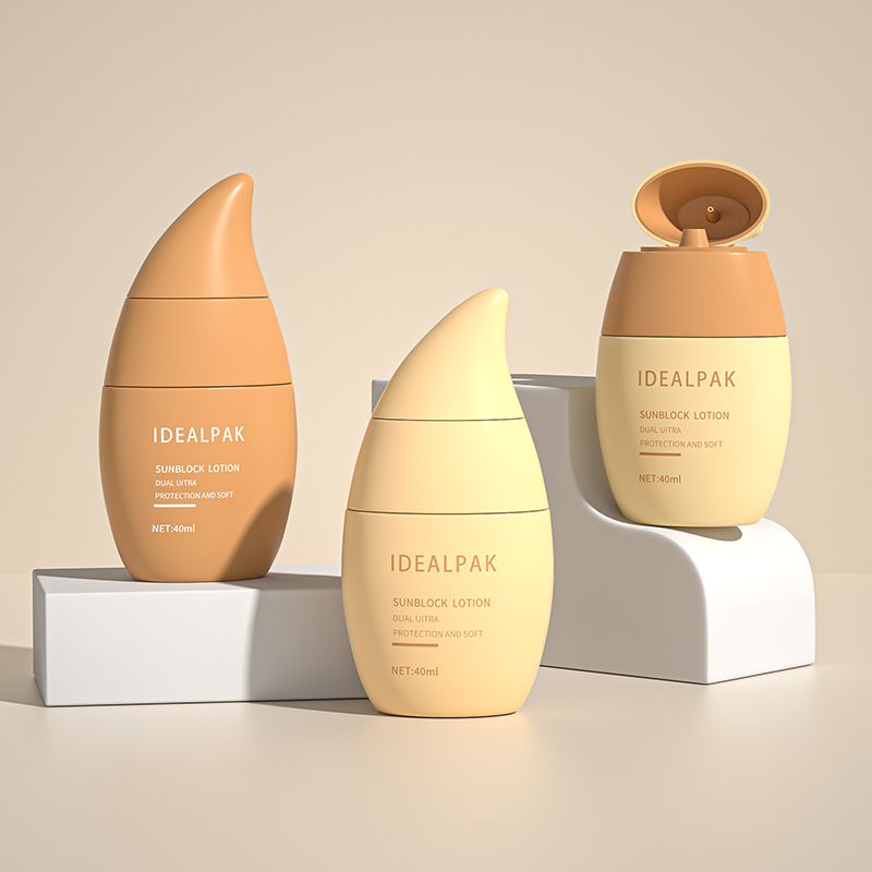 50ml White Sunscreen Bottle – Newly Designed Cosmetic Packaging & Plastic Face Cream Bottle - 图片 2