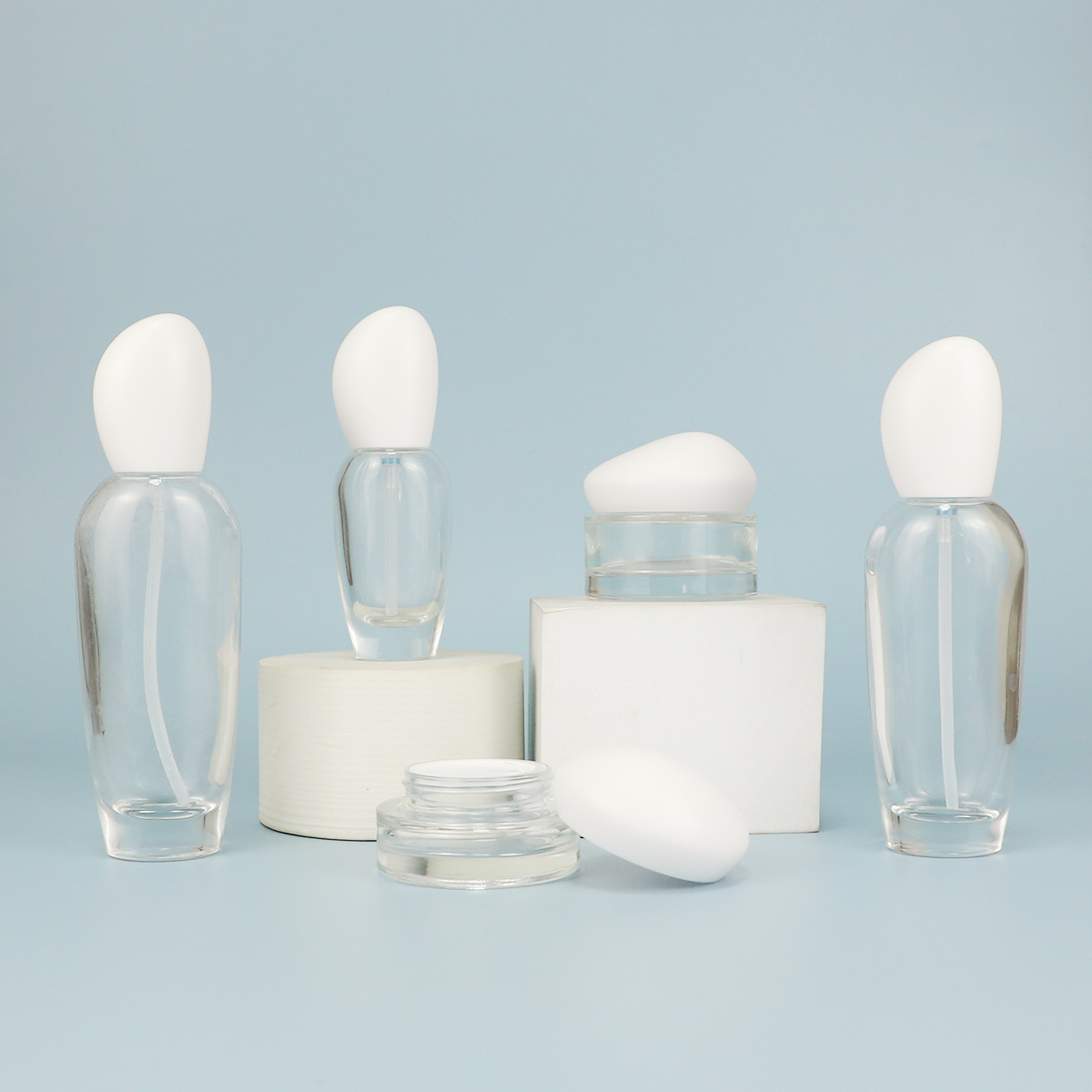 Cosmetic Glass Packaging Set – Premium Glass Bottles and Jars for Skincare - 图片 2