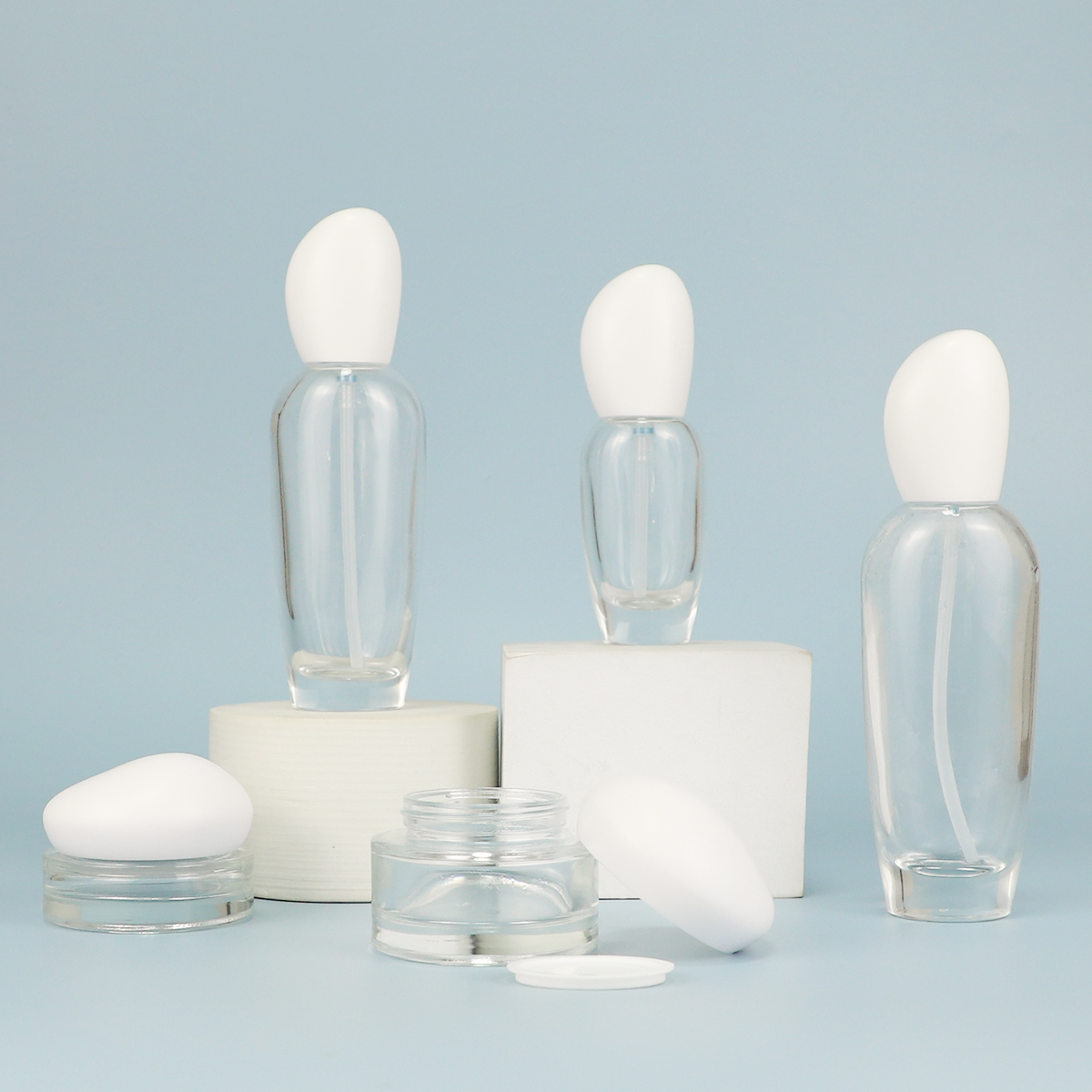 Cosmetic Glass Packaging Set – Premium Glass Bottles and Jars for Skincare - 图片 3