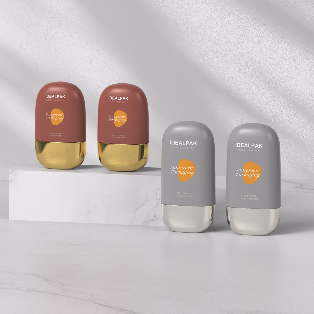 50ml Blue Sunscreen Bottle – Customizable Travel Sunscreen Bottle & 30ml Sunscreen Smear Bottle for Premium Skincare Packaging - 图片 5