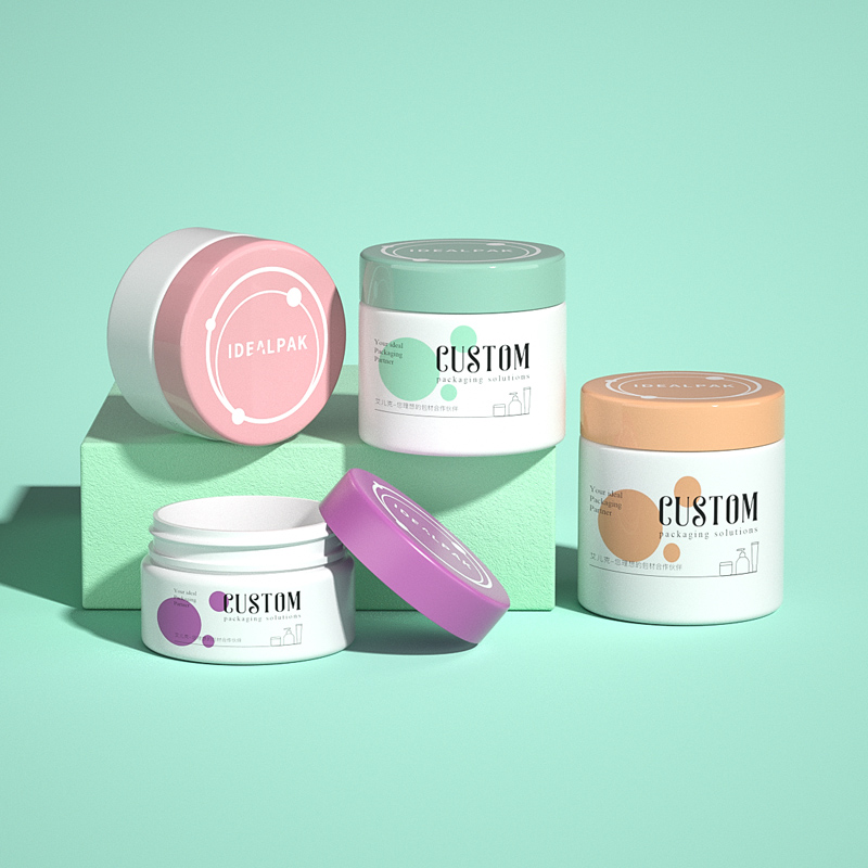 50ml Round Plastic Jar – Customizable Pink Plastic Cream Jars with Lids for Skincare Products - 图片 7
