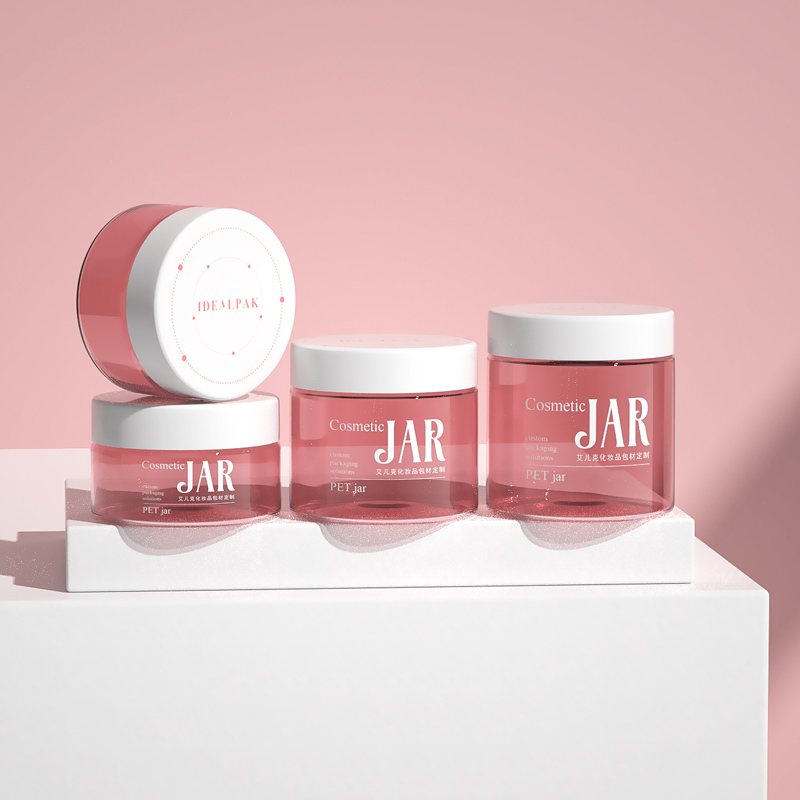 50ml Round Plastic Jar – Customizable Pink Plastic Cream Jars with Lids for Skincare Products - 图片 8