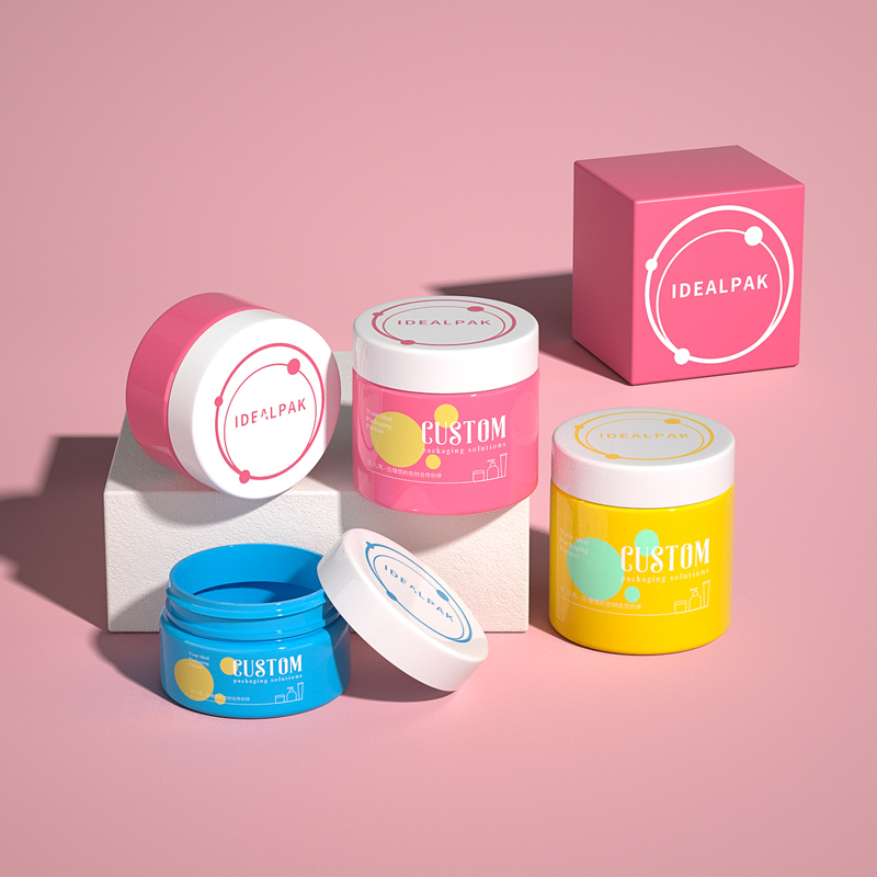 50ml Round Plastic Jar – Customizable Pink Plastic Cream Jars with Lids for Skincare Products - 图片 2