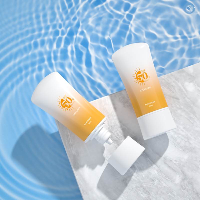 60ml orange sunscreen bottle
