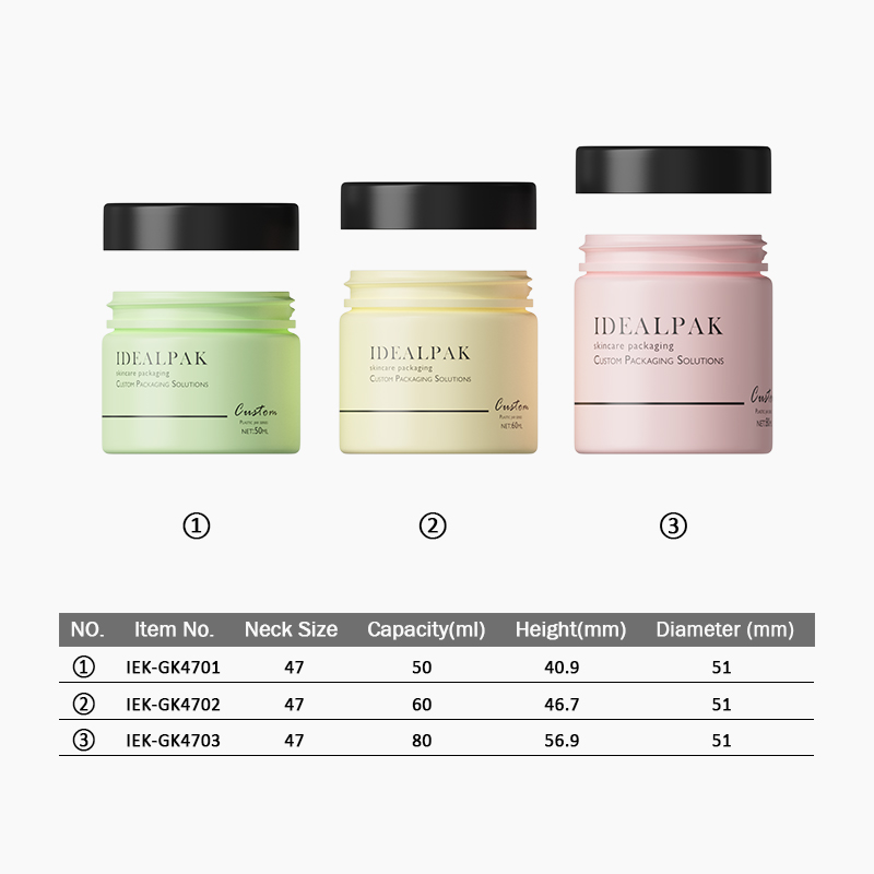 eco-friendly cosmetic container custom packaging PET cream jars