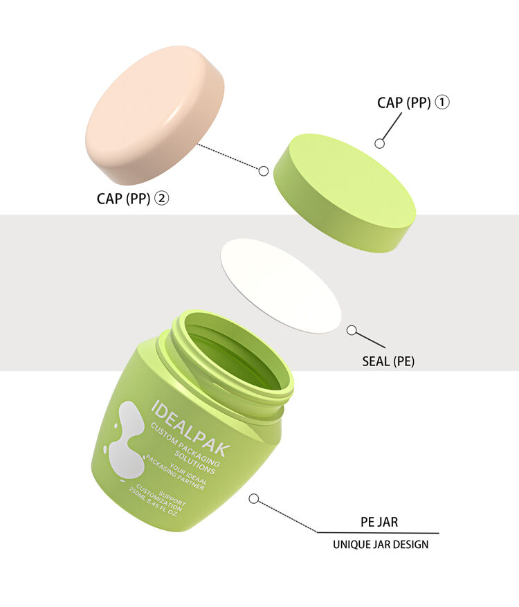 250ml PE Cosmetic Jar