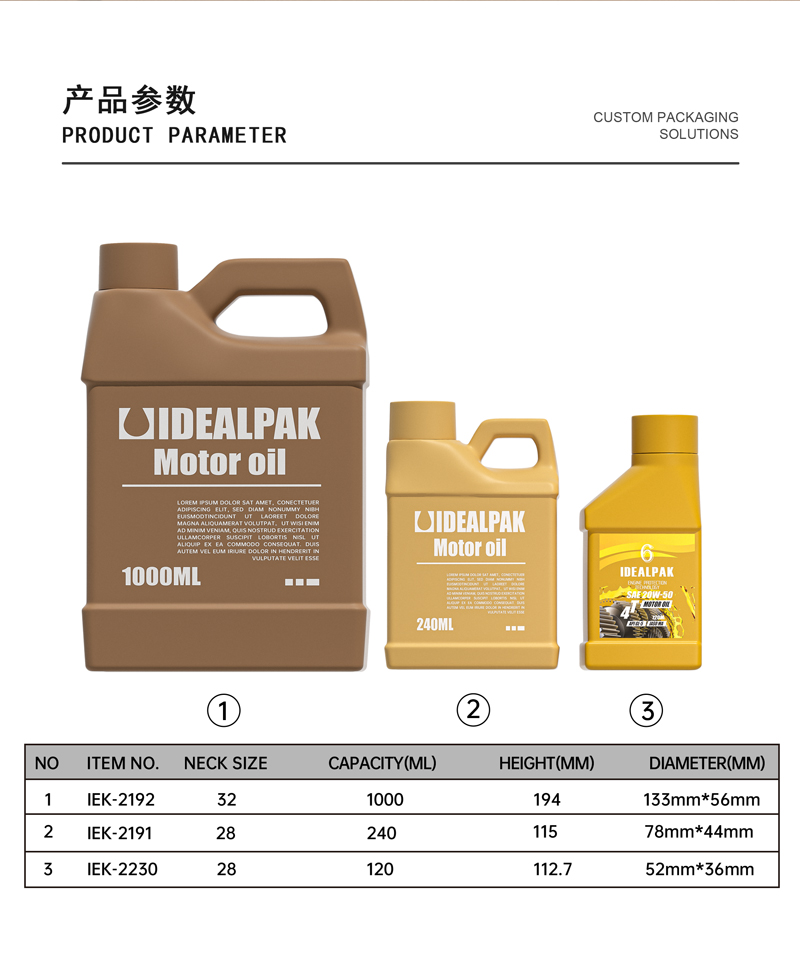 HDPE Motor Oil Bottles