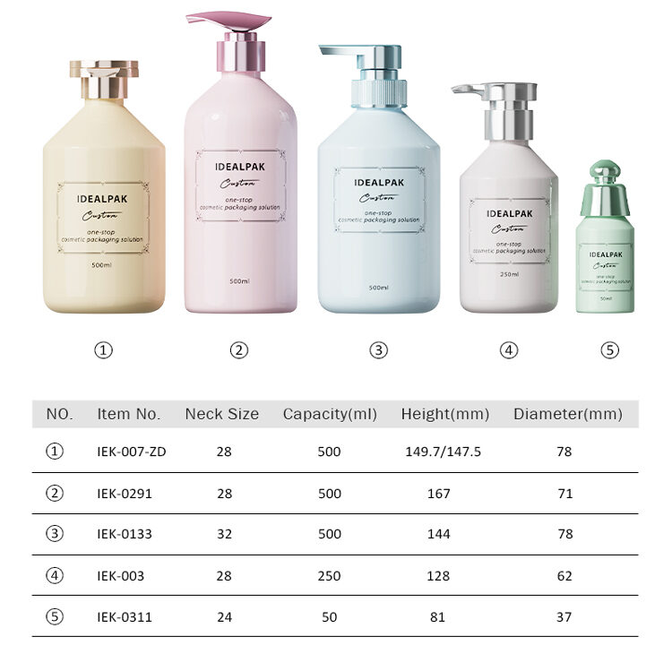 Cosmetic PET Slant Shoulder Bottles