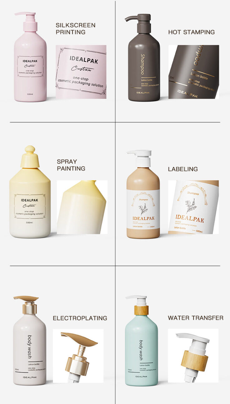 Cosmetic PET Slant Shoulder Bottles