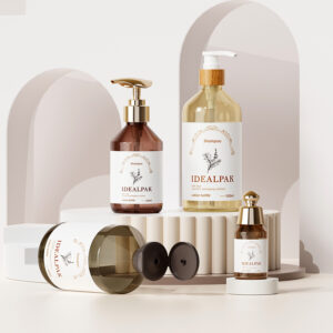 Cosmetic PET Slant Shoulder Bottles