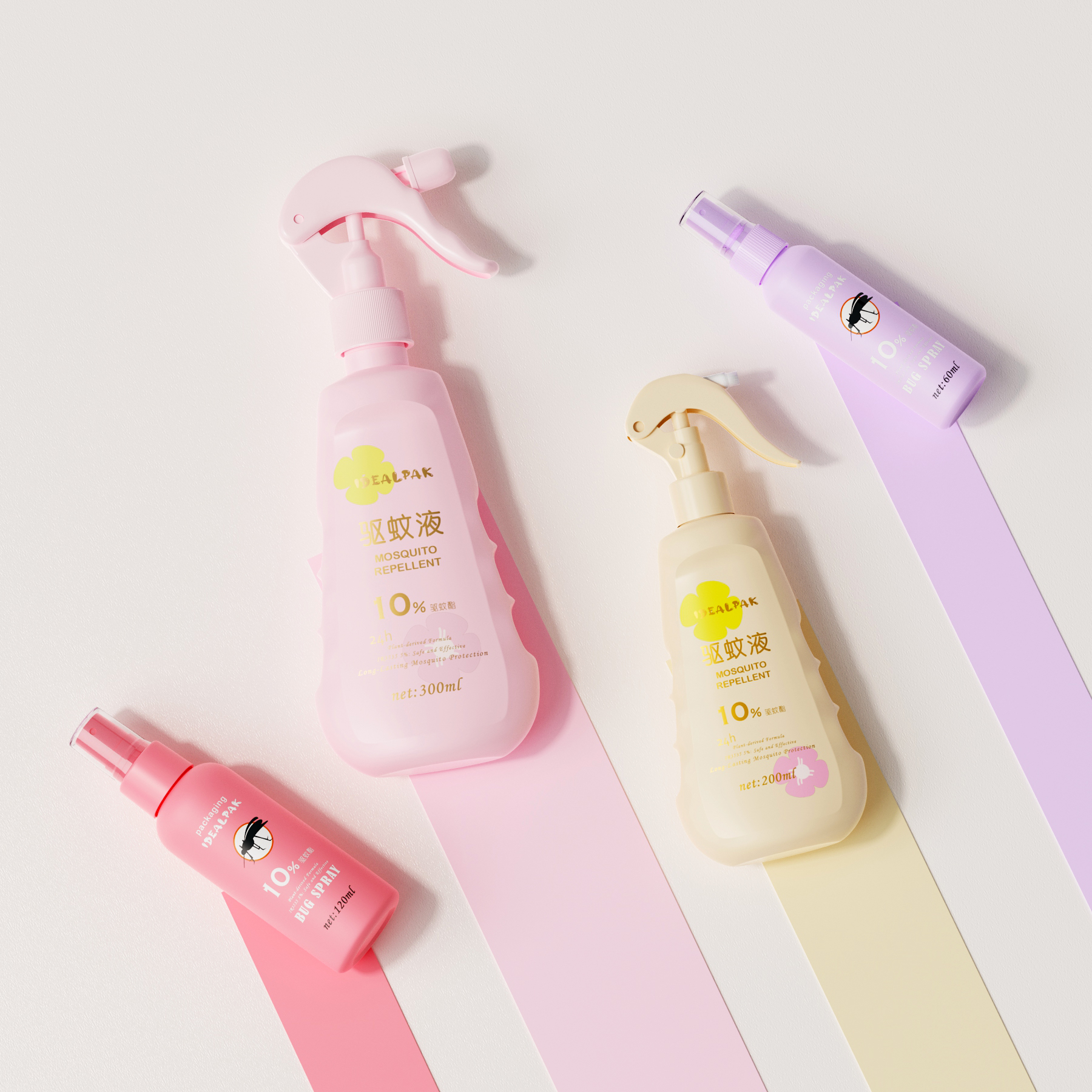 PE Mosquito Repellent Spray Bottles