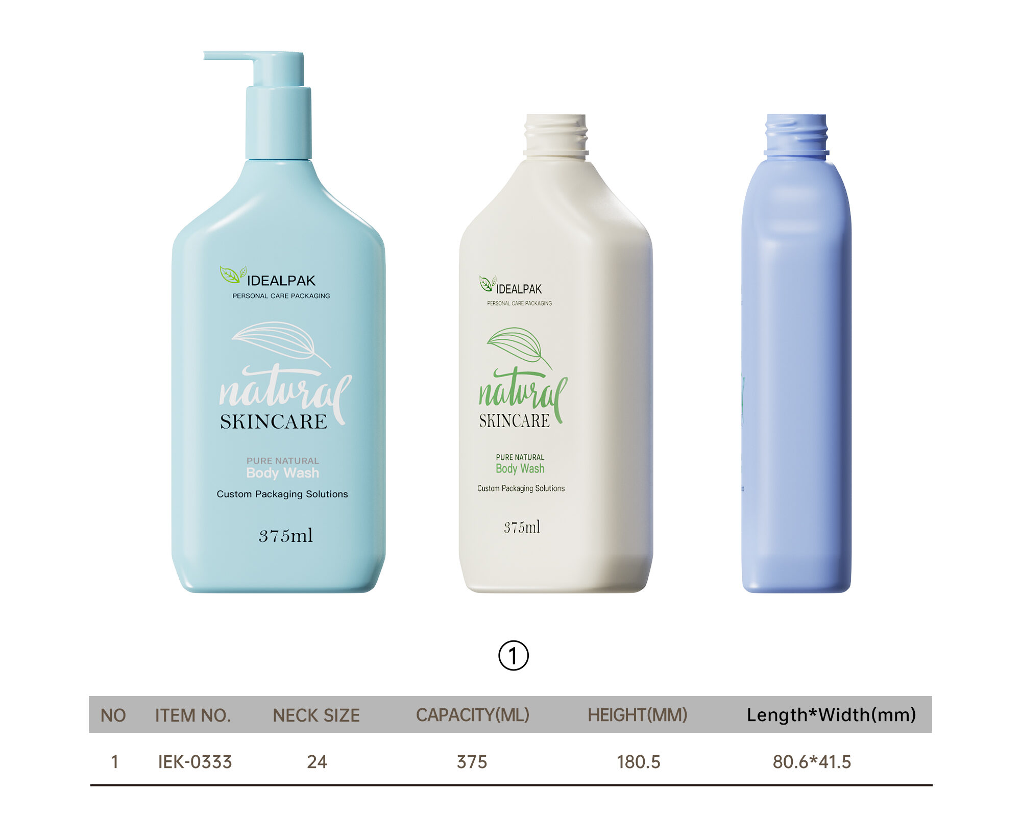 PET cosmetic bottles