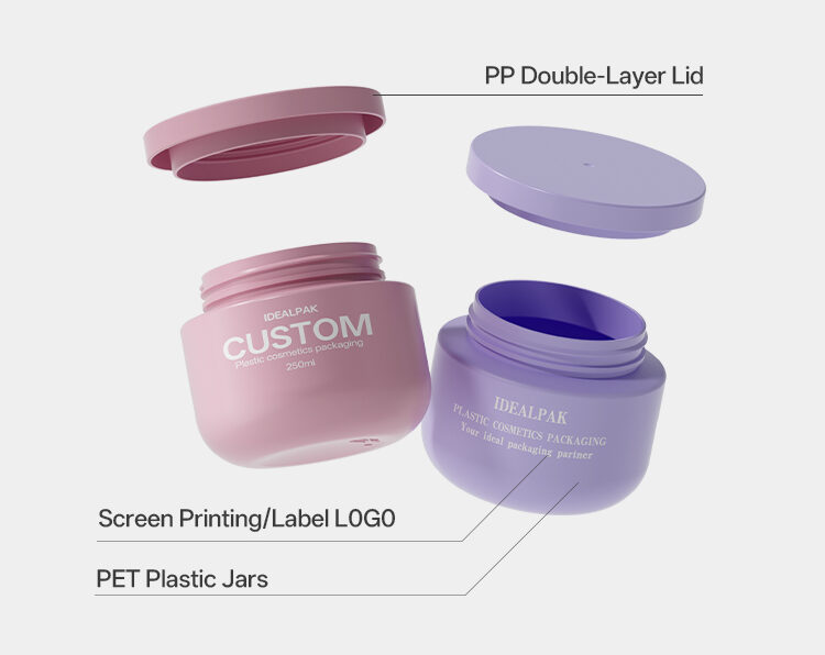 250ml Plastic Cosmetic Jars Wholesale