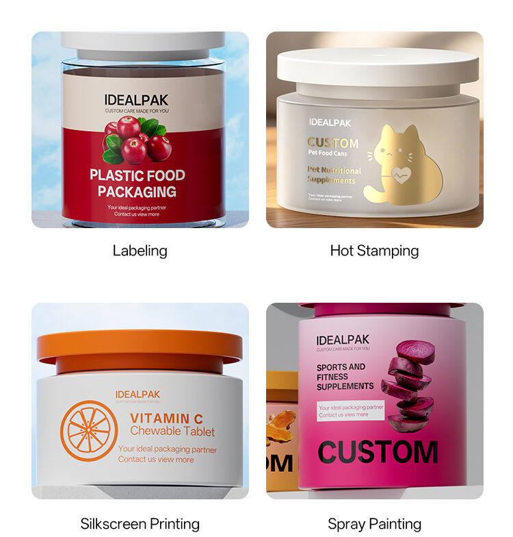 custom PET food packaging jars