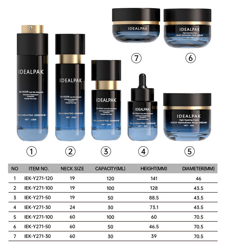 Glass Skincare Bottle Set