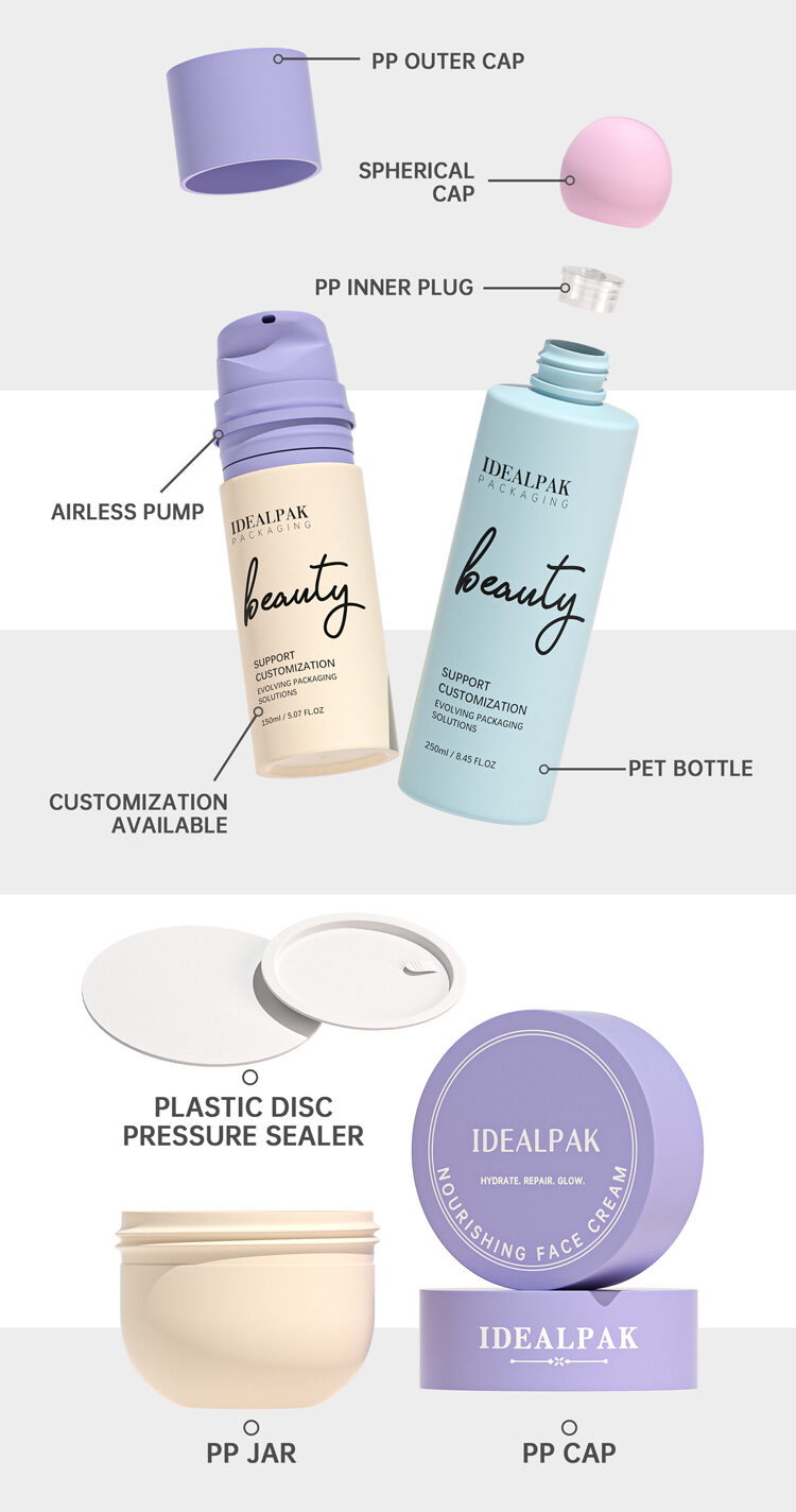 Plastic Cosmetic Bottles Set