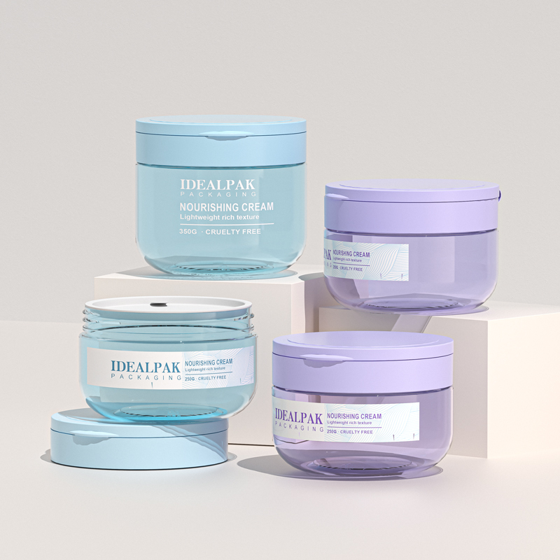 PET flip-top mask jars