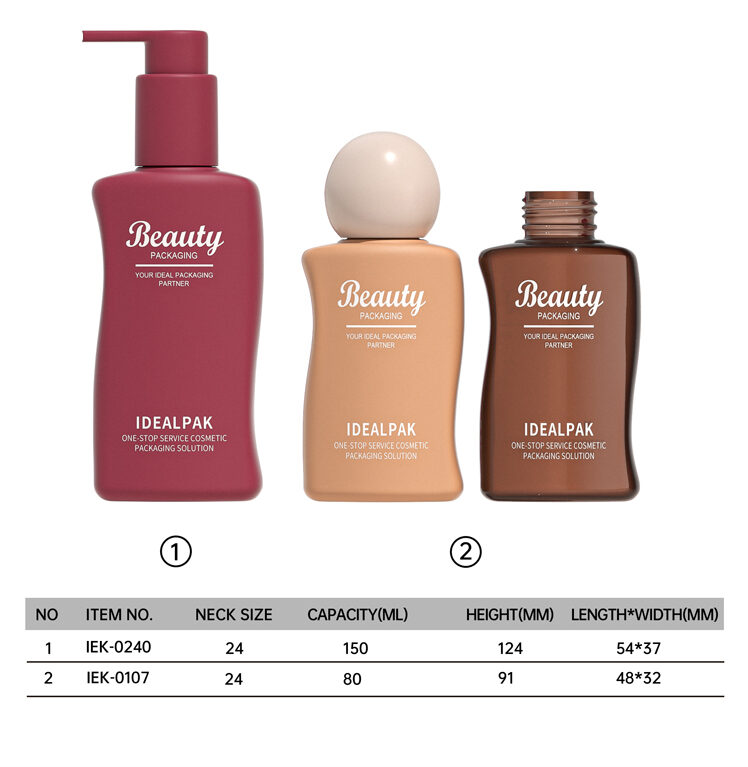 Custom cosmetic packaging bottles