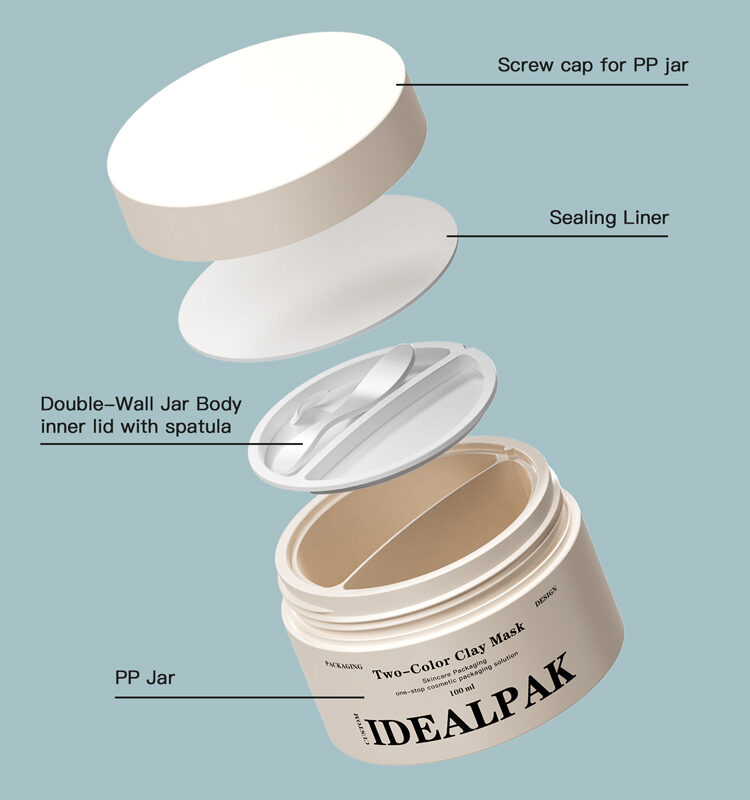 PP jar with dual chambers
