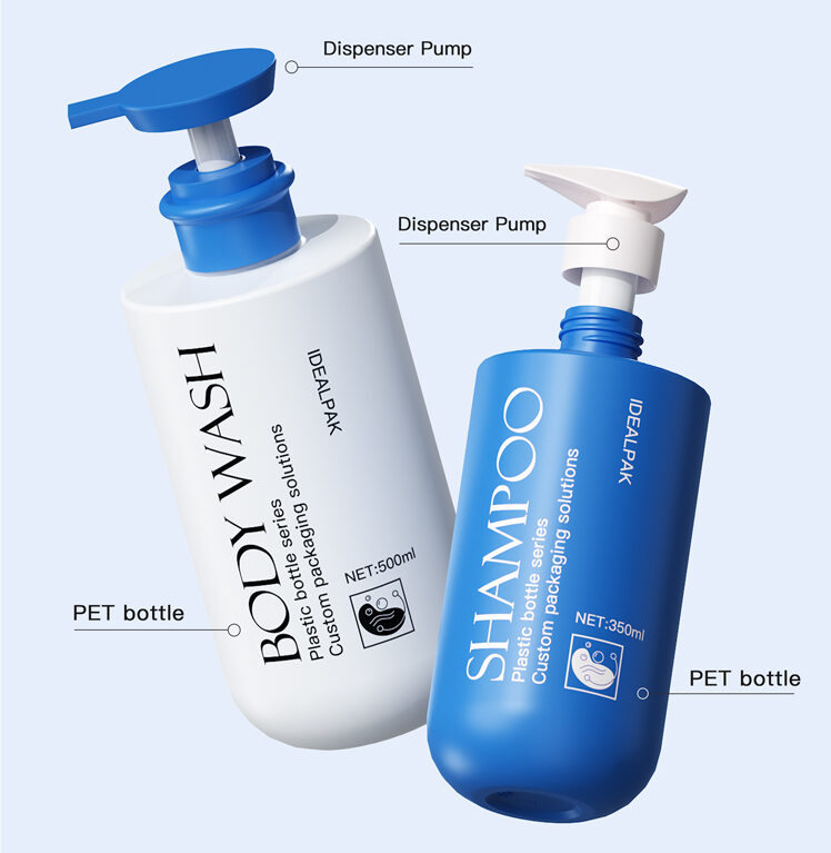 Flat shoulder PET bottle