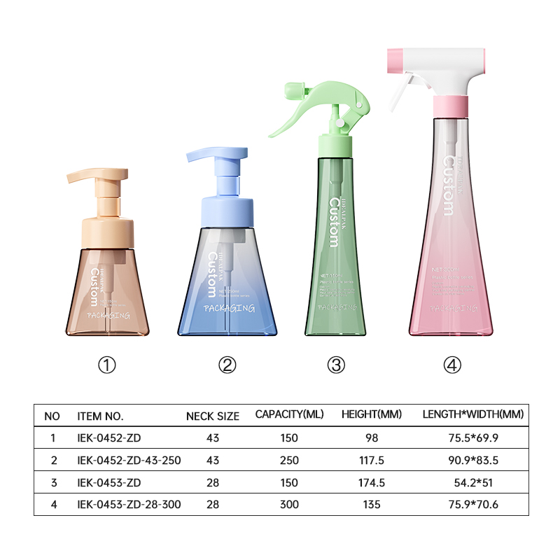 Conical PET Cosmetic Bottles